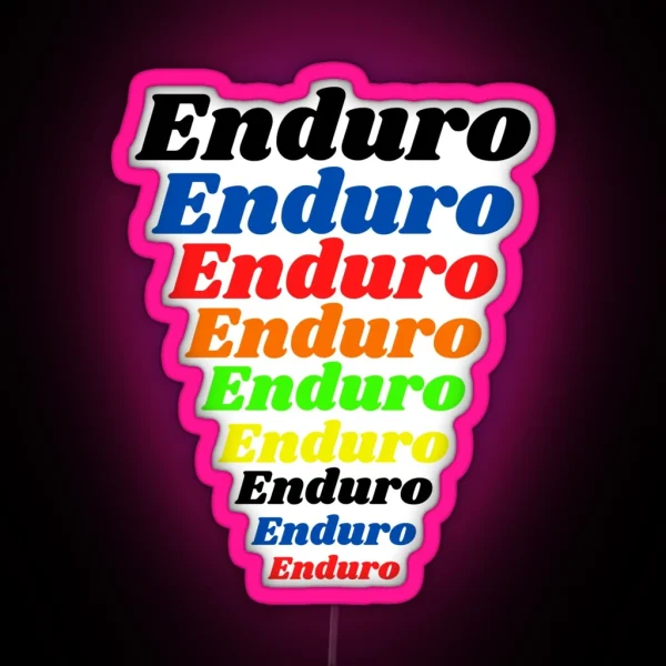 Awesome Dirt Bike Enduro Design RGB Neon Sign