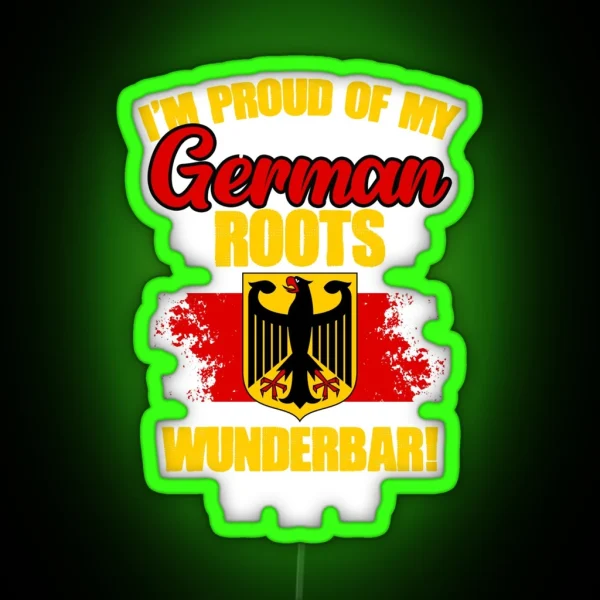 Awesome German Roots Pride For Deutschland Deutsch RGB Neon Sign