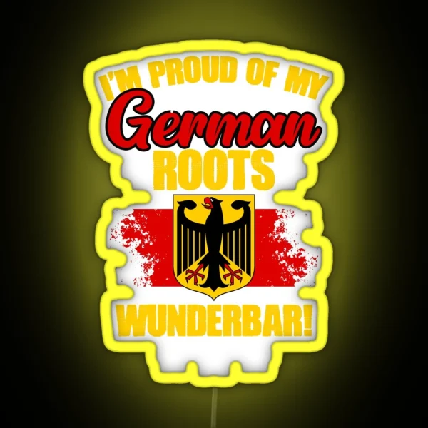Awesome German Roots Pride For Deutschland Deutsch RGB Neon Sign