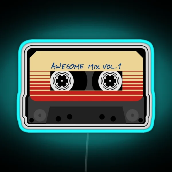 Awesome Mixtape Vol 1 Tape Music Retro RGB Neon Sign