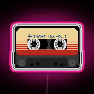 Awesome Mixtape Vol 1 Tape Music Retro RGB Neon Sign