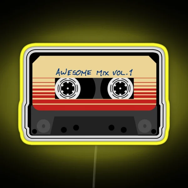 Awesome Mixtape Vol 1 Tape Music Retro RGB Neon Sign