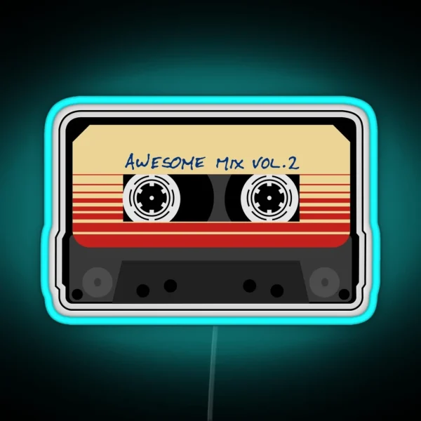 Awesome Mixtape Vol 2 Cassette Retro RGB Neon Sign