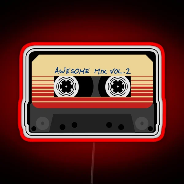 Awesome Mixtape Vol 2 Cassette Retro RGB Neon Sign