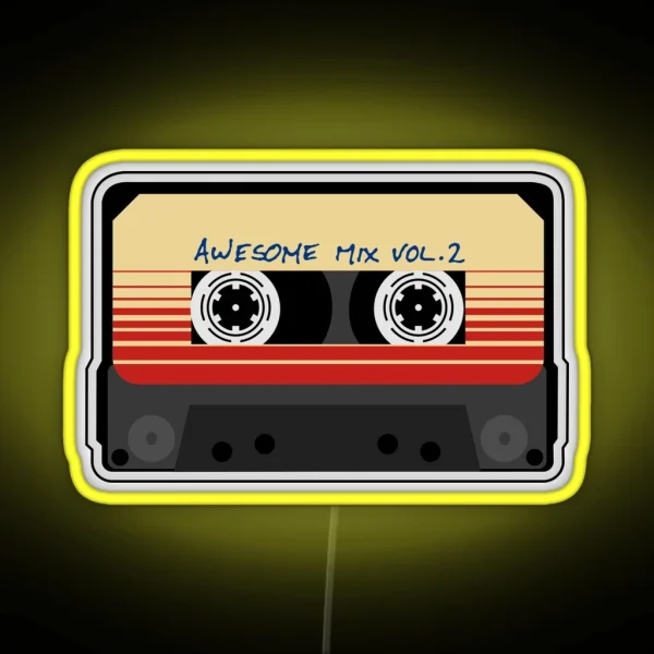 Awesome Mixtape Vol 2 Cassette Retro RGB Neon Sign