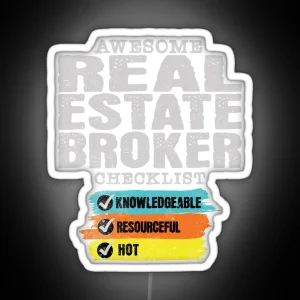 Awesome Real Estate Broker Checklist RGB Neon Sign