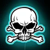 Neon Skull Wall Art Decoration with Color-Changing RGB Lighting Effects