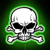 Bold Neon Skull Decorations with Color-Changing RGB LED Lighting Features
