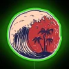 Vibrant Awesome Wave Neon Sign With Colorful RGB Lighting Effects