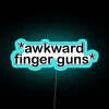 Awkward Finger Guns RGB Neon Sign - Image 3