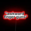 Awkward Finger Guns RGB Neon Sign - Image 2
