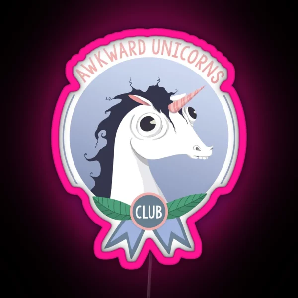 Awkward Unicorns Club RGB Neon Sign