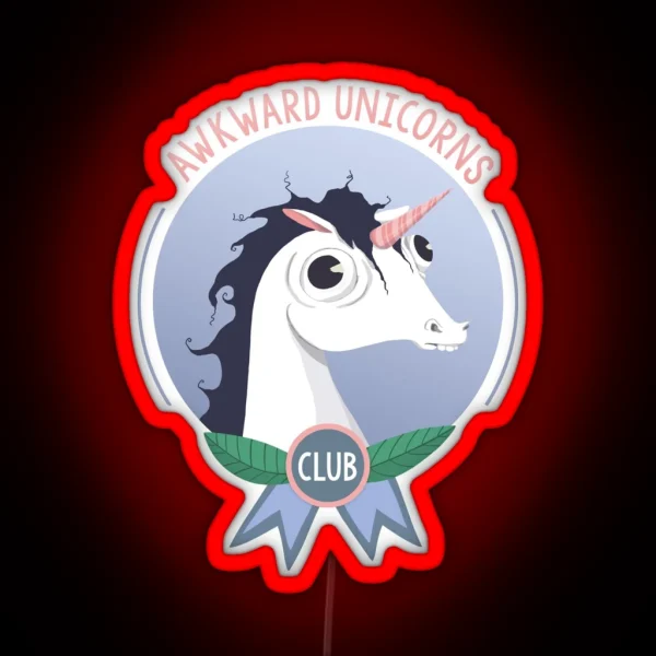 Awkward Unicorns Club RGB Neon Sign