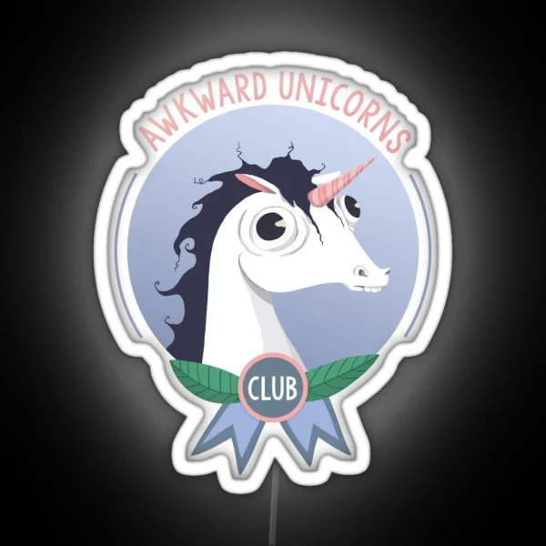 Awkward Unicorns Club RGB Neon Sign