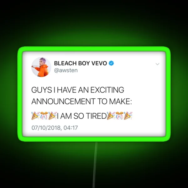 Awsten Knight Tweet RGB Neon Sign