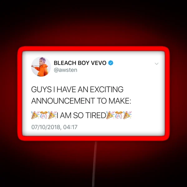 Awsten Knight Tweet RGB Neon Sign