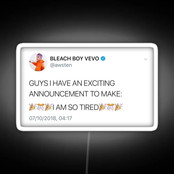 Awsten Knight Tweet RGB Neon Sign