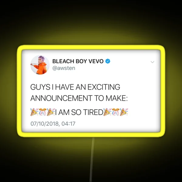 Awsten Knight Tweet RGB Neon Sign