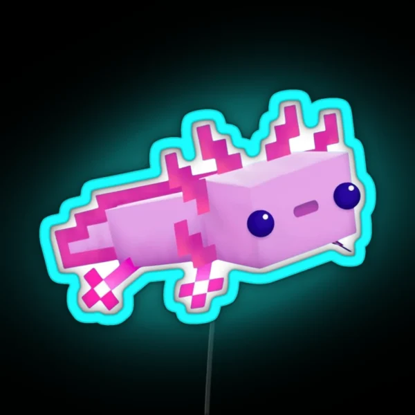 Axlotl Minecraft RGB Neon Sign