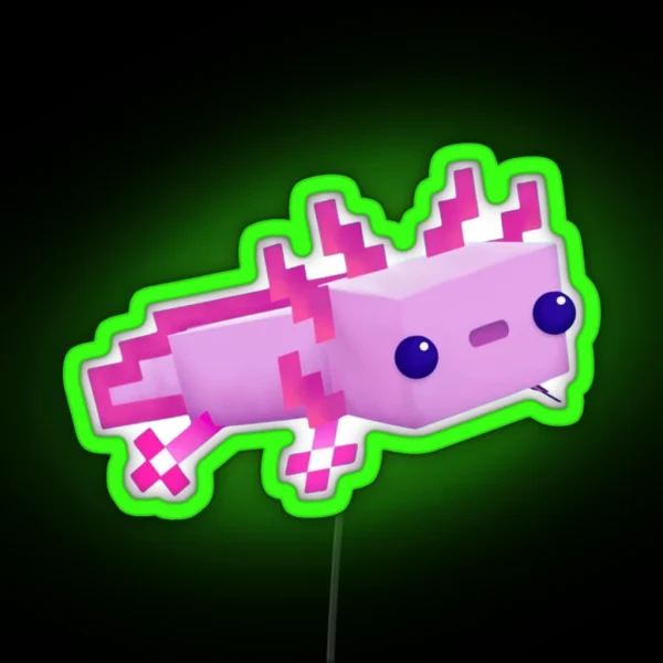 Axlotl Minecraft RGB Neon Sign