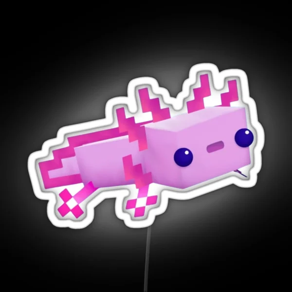 Axlotl Minecraft RGB Neon Sign