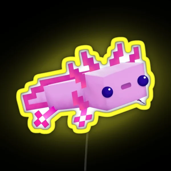 Axlotl Minecraft RGB Neon Sign