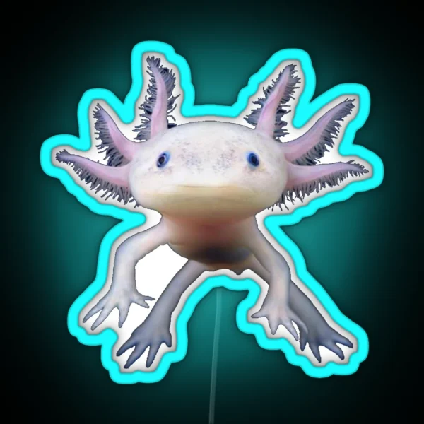 Axolotl Animal Funny And Cute Salamander Fish Design For Kids Teens Boys Men Adults Girls RGB Neon Sign