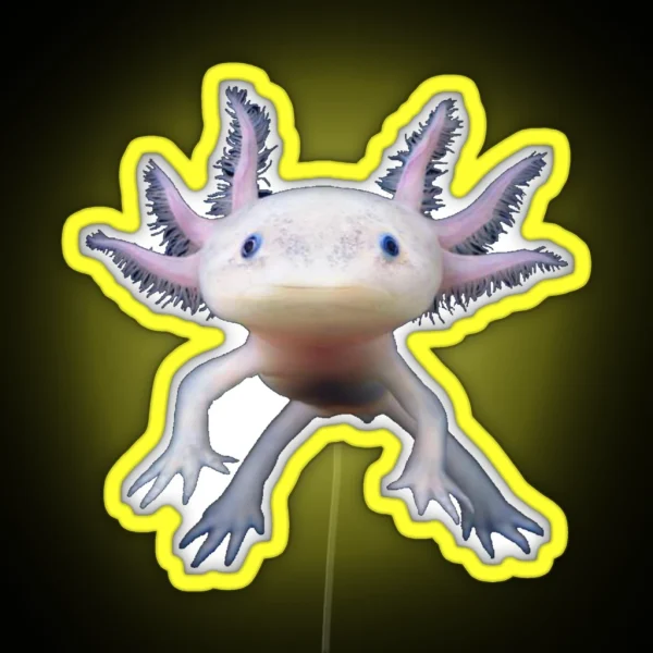 Axolotl Animal Funny And Cute Salamander Fish Design For Kids Teens Boys Men Adults Girls RGB Neon Sign