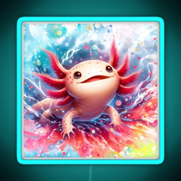 Axolotl Art 100 Axolotl Lovers RGB Neon Sign
