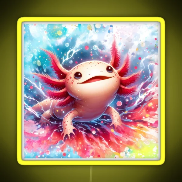 Axolotl Art 100 Axolotl Lovers RGB Neon Sign
