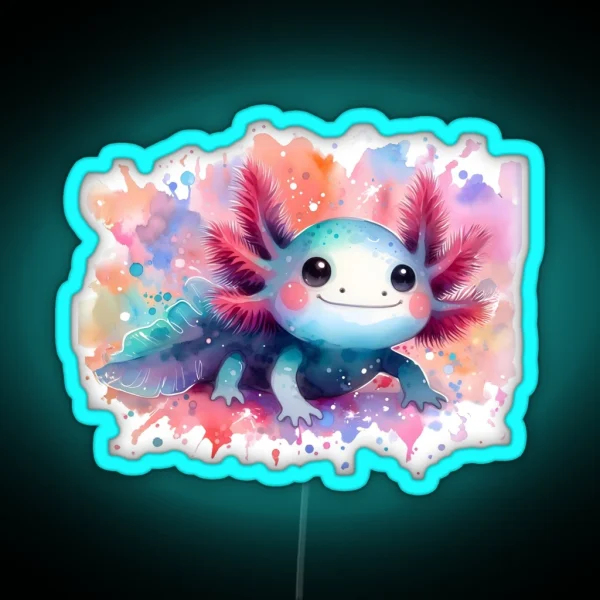 Axolotl Art 102 Axolotl Lovers RGB Neon Sign