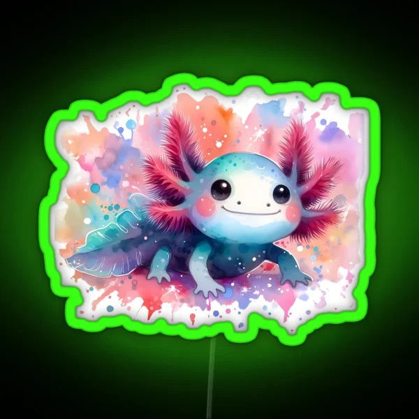 Axolotl Art 102 Axolotl Lovers RGB Neon Sign