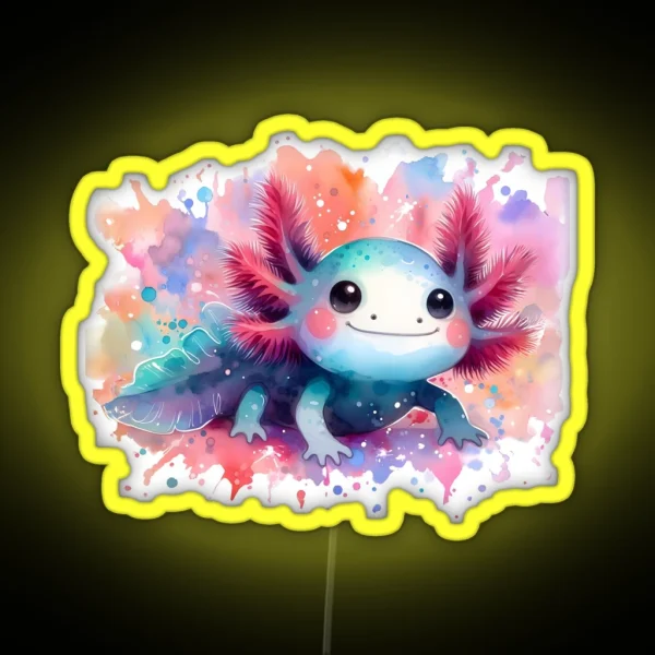 Axolotl Art 102 Axolotl Lovers RGB Neon Sign