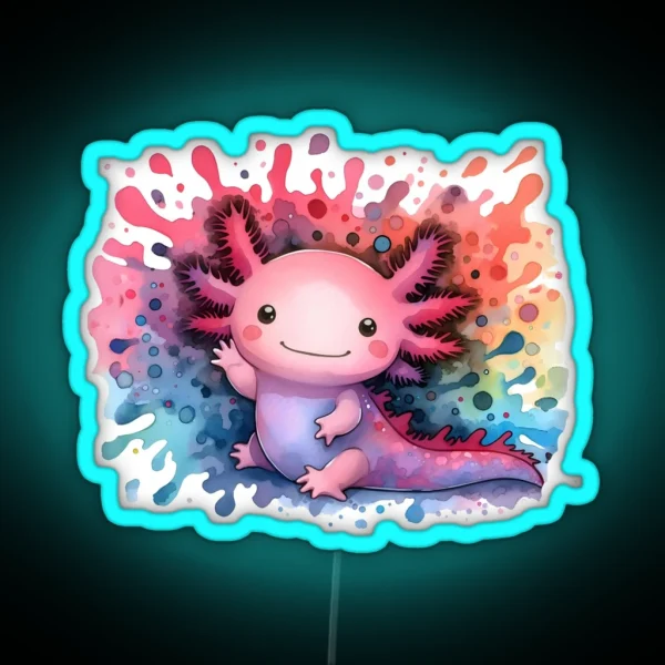 Axolotl Art 104 Axolotl Lovers RGB Neon Sign