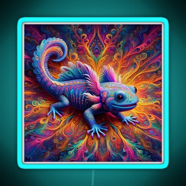 Axolotl Art 105 Axolotl Lovers RGB Neon Sign
