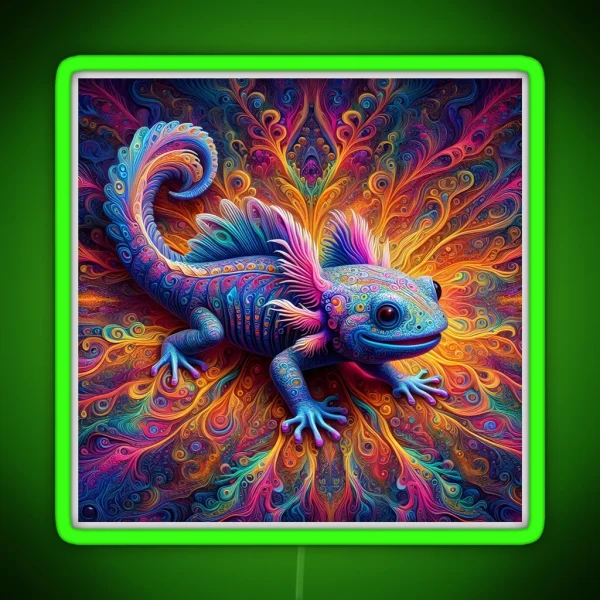 Axolotl Art 105 Axolotl Lovers RGB Neon Sign