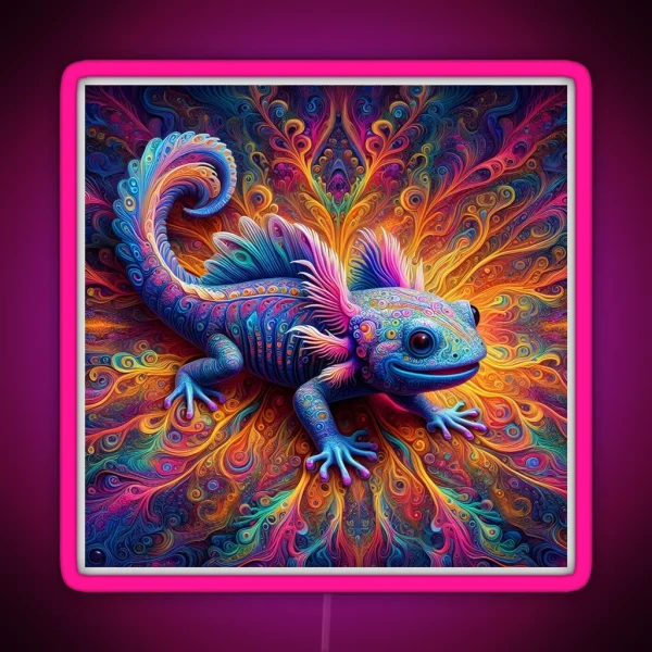 Axolotl Art 105 Axolotl Lovers RGB Neon Sign