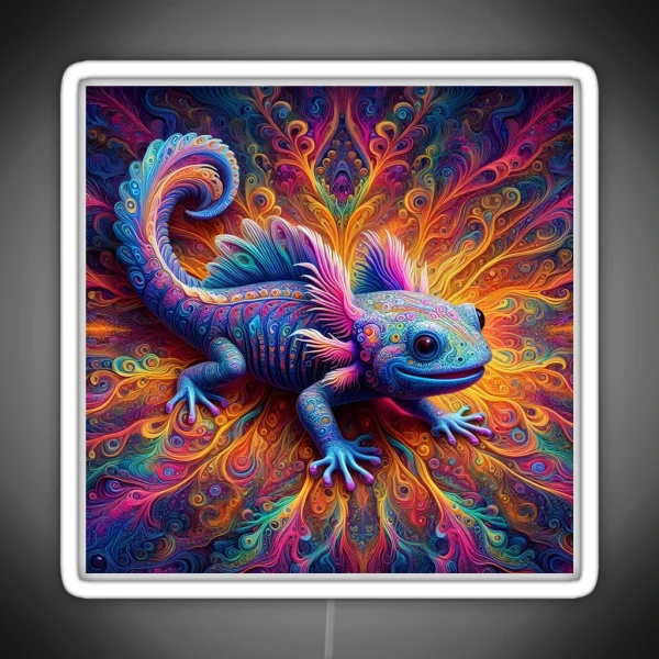 Axolotl Art 105 Axolotl Lovers RGB Neon Sign