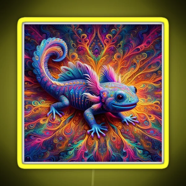 Axolotl Art 105 Axolotl Lovers RGB Neon Sign