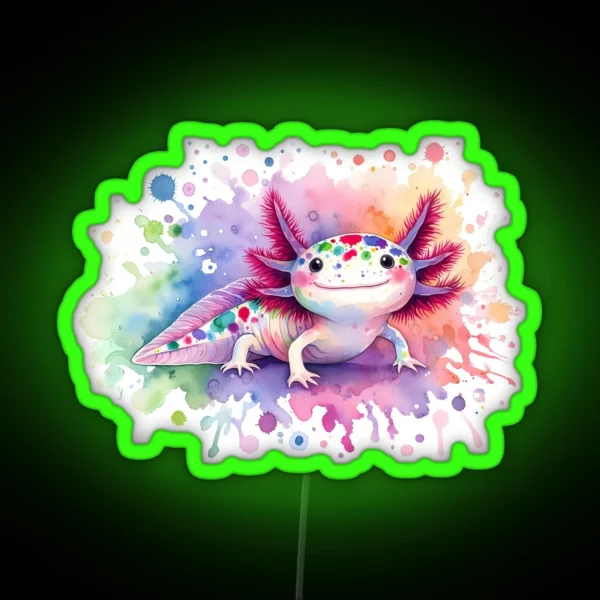 Axolotl Art 106 Axolotl Lovers RGB Neon Sign