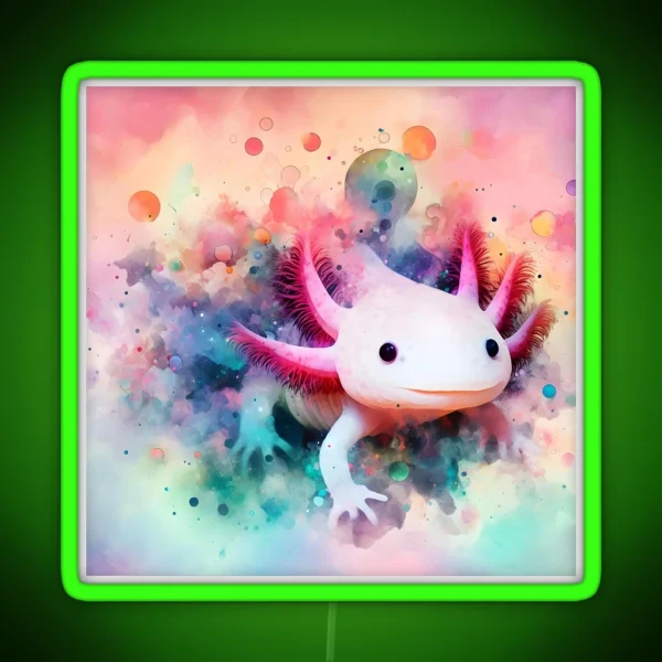 Axolotl Art 11 Axolotl Lovers RGB Neon Sign