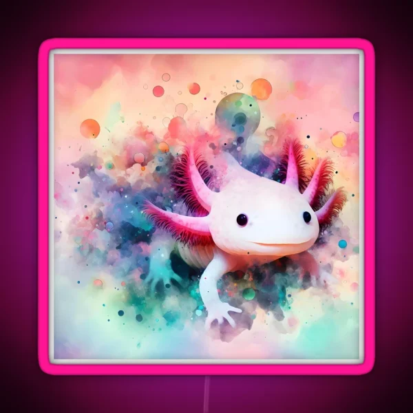 Axolotl Art 11 Axolotl Lovers RGB Neon Sign