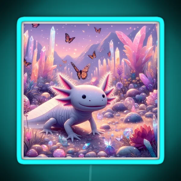 Axolotl Art 111 Axolotl Lovers RGB Neon Sign