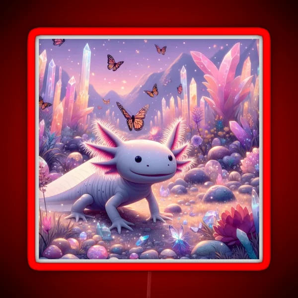 Axolotl Art 111 Axolotl Lovers RGB Neon Sign