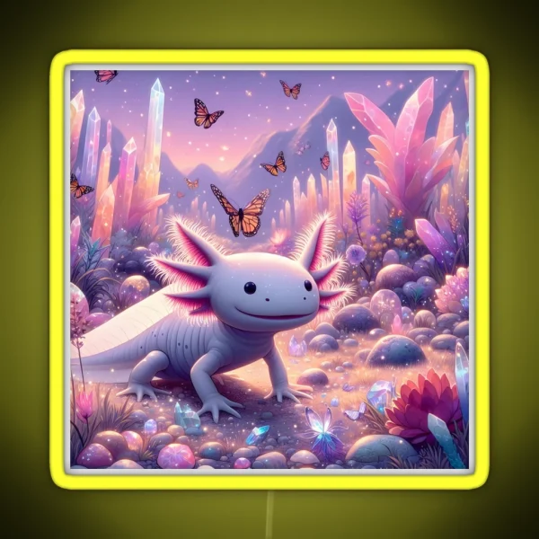 Axolotl Art 111 Axolotl Lovers RGB Neon Sign