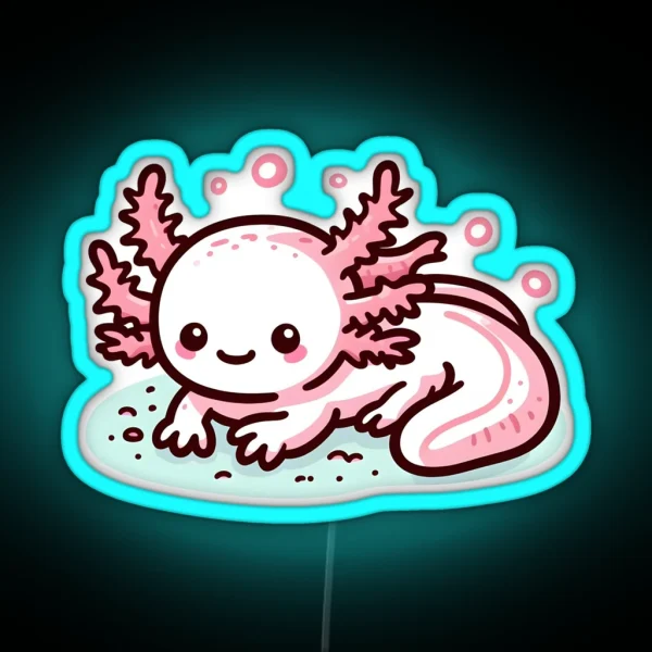 Axolotl Art 113 Axolotl Lovers RGB Neon Sign