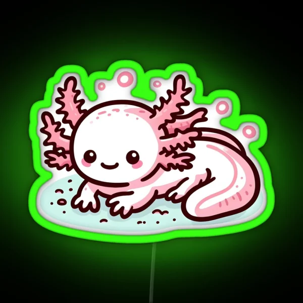 Axolotl Art 113 Axolotl Lovers RGB Neon Sign