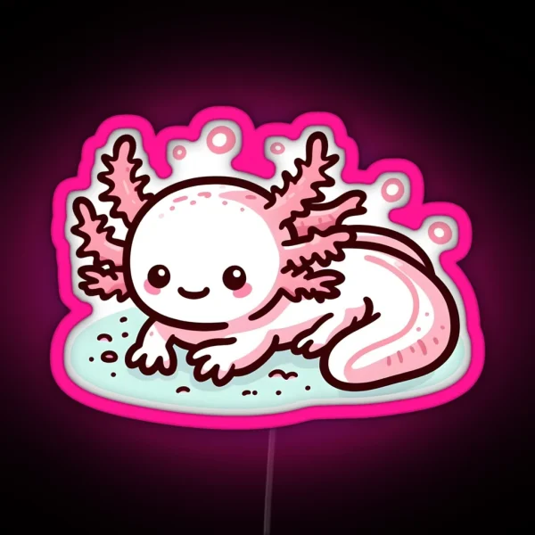 Axolotl Art 113 Axolotl Lovers RGB Neon Sign