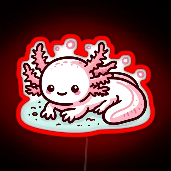 Axolotl Art 113 Axolotl Lovers RGB Neon Sign
