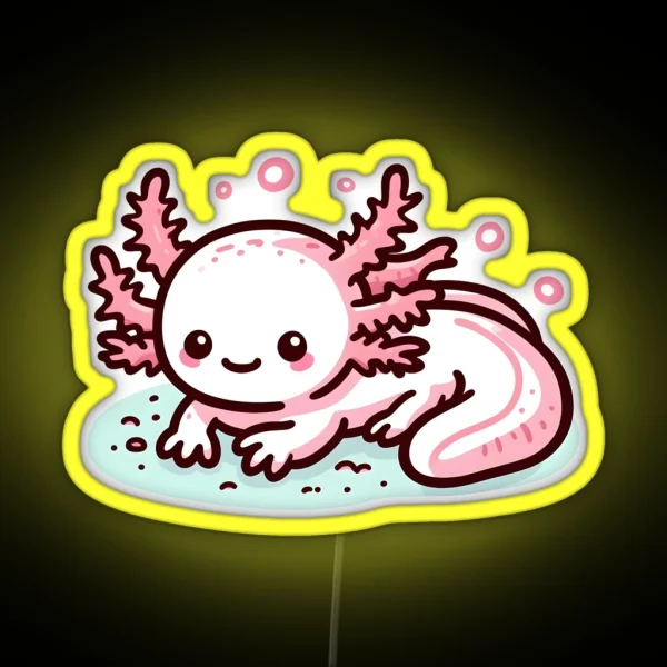 Axolotl Art 113 Axolotl Lovers RGB Neon Sign